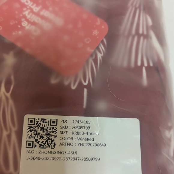 🖤PatPat Christmas Tree Red Kids Pajama Set - Picture 7 of 7